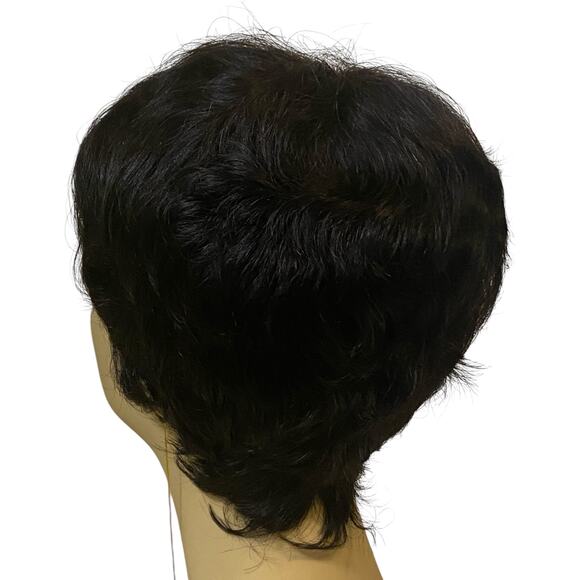 Vivica Fox HH-Carita Pure Stretch Cap Human Hair Wig 1B Off Black NWT  - A866W - Picture 2 of 15